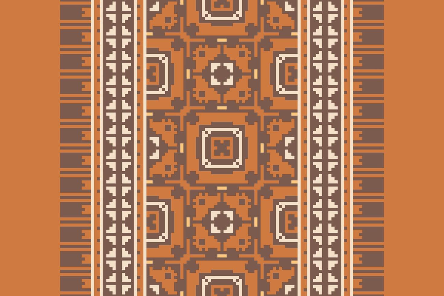Nordic pattern Seamless Scandinavian pattern Motif embroidery, Pixel Ikat embroidery Design for Print kurta pattern mughal motifs tapestry pattern floral repeat vector