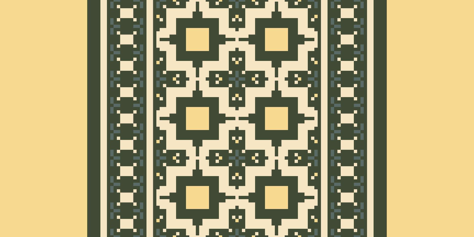 Baroque pattern Seamless Native American, Motif embroidery, Pixel Ikat embroidery Design for Print tapestry floral kimono repeat pattern lacing spanish motif vector