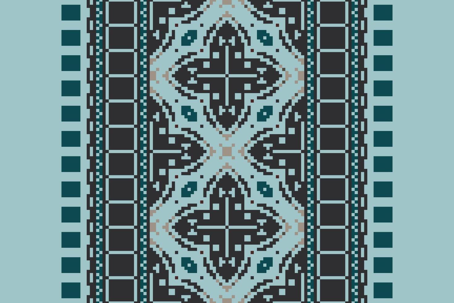 Navajo pattern Seamless Native American, Motif embroidery, Pixel Ikat embroidery Design for Print vyshyvanka placemat quilt sarong sarong beach kurtis Indian motifs vector