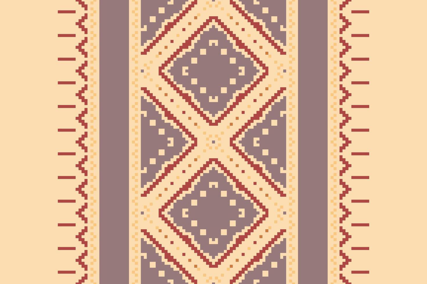 Navajo pattern Seamless Bandana print silk Motif embroidery, Pixel Ikat embroidery Design for Print indigenous art aboriginal art pattern floral kurti mughal border vector