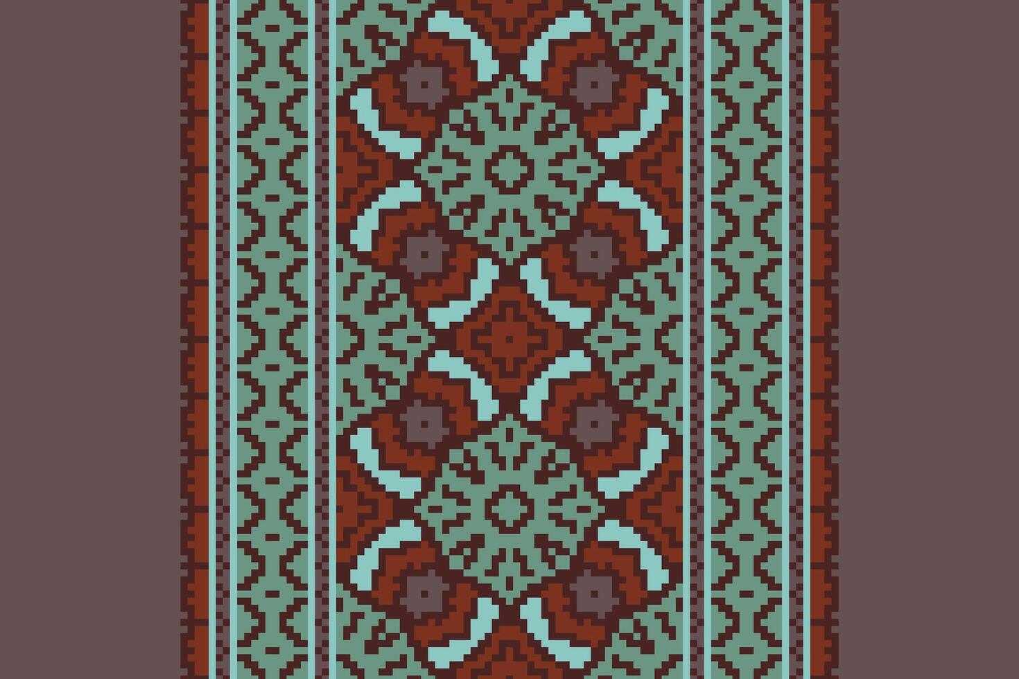 Navajo pattern Seamless Bandana print silk Motif embroidery, Pixel Ikat embroidery Design for Print jacquard slavic pattern folklore pattern kente arabesque vector