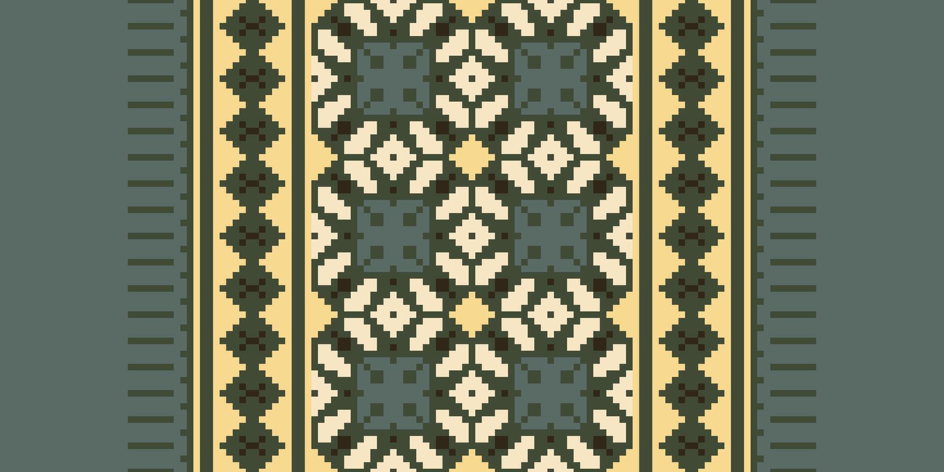 Baroque pattern Seamless Native American, Motif embroidery, Pixel Ikat embroidery Design for Print scandinavian pattern saree ethnic nativity gypsy pattern vector