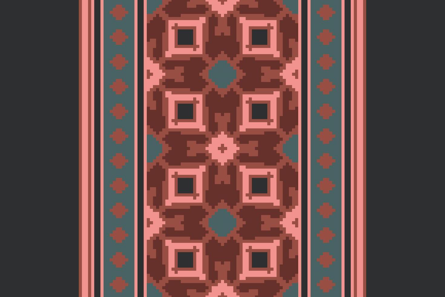 Navajo pattern Seamless Mughal architecture Motif embroidery, Pixel Ikat embroidery Design for Print jacquard slavic pattern folklore pattern kente arabesque vector