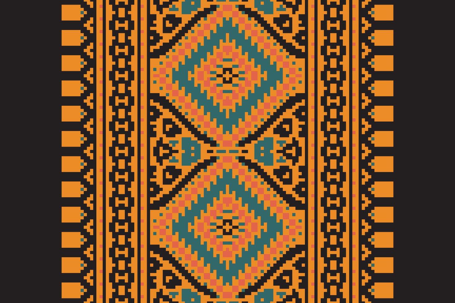 Navajo pattern Seamless Scandinavian pattern Motif embroidery, Pixel Ikat embroidery Design for Print scandinavian pattern saree ethnic nativity gypsy pattern vector