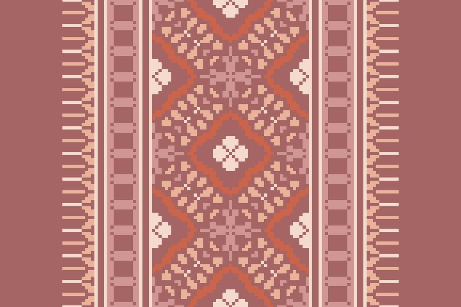 Navajo pattern Seamless Scandinavian pattern Motif embroidery, Pixel Ikat embroidery Design for Print tapestry floral kimono repeat pattern lacing spanish motif vector