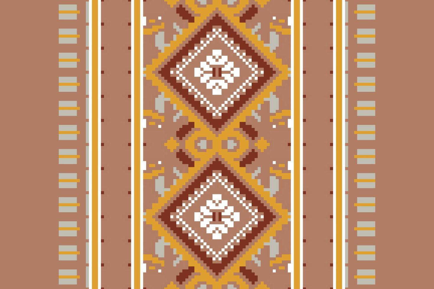 Patchwork pattern Seamless Bandana print silk Motif embroidery, Pixel Ikat embroidery Design for Print indonesian batik motif embroidery native american kurta mughal design vector
