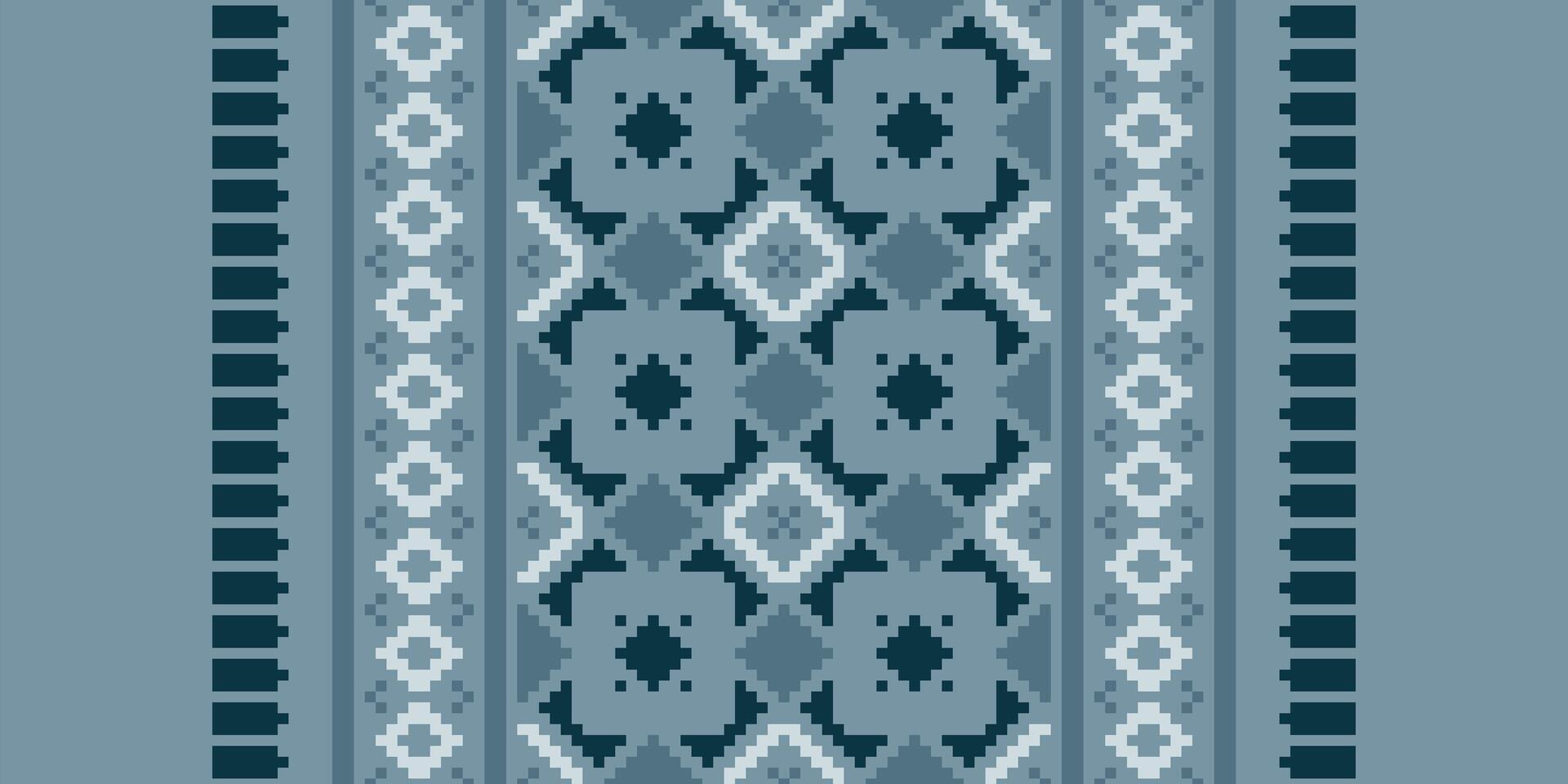Baroque pattern Seamless Bandana print silk Motif embroidery, Pixel Ikat embroidery Design for Print endless arabesque cloth dupatta shawl bandana print silk kurta men vector