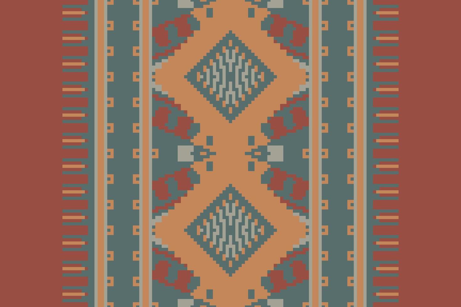 Patchwork pattern Seamless Native American, Motif embroidery, Pixel Ikat embroidery Design for Print vyshyvanka placemat quilt sarong sarong beach kurtis Indian motifs vector