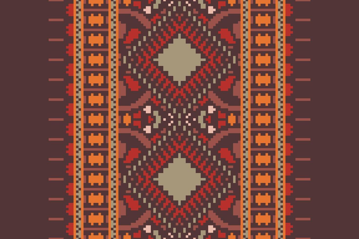 Patchwork pattern Seamless Native American, Motif embroidery, Pixel Ikat embroidery Design for Print egyptian pattern tibetan mandala bandanna vector