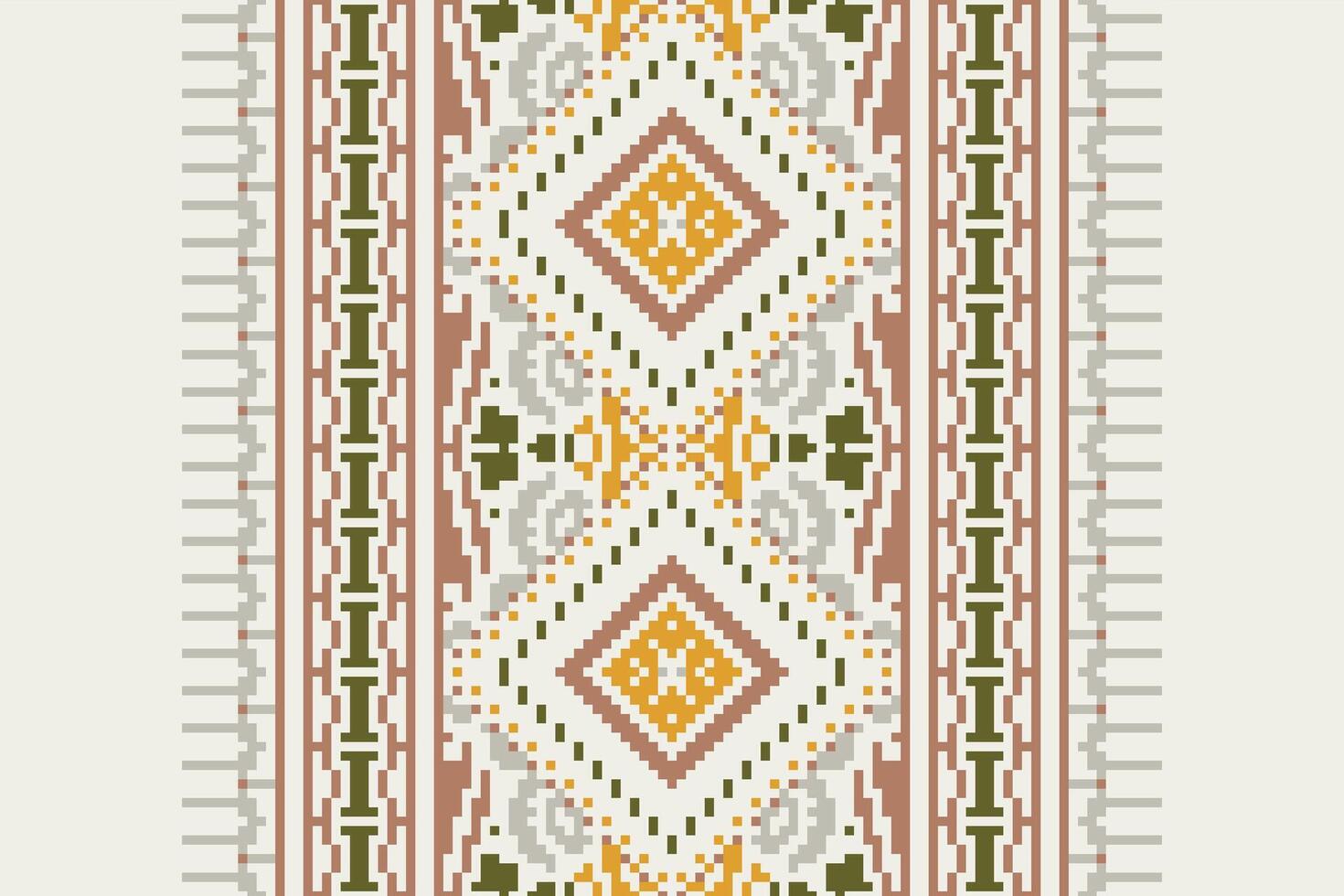 Patchwork pattern Seamless Bandana print silk Motif embroidery, Pixel Ikat embroidery Design for Print indigenous art aboriginal art pattern floral kurti mughal border vector