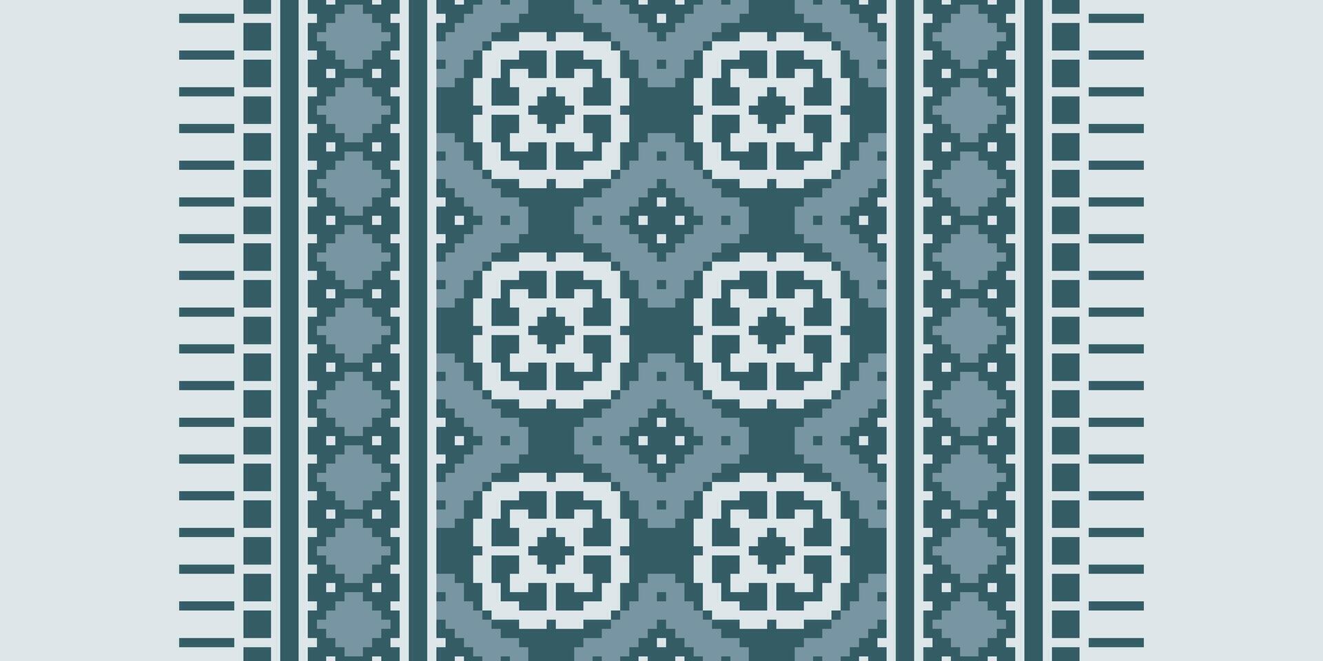 Baroque pattern Seamless Bandana print silk Motif embroidery, Pixel Ikat embroidery Design for Print vyshyvanka placemat quilt sarong sarong beach kurtis Indian motifs vector