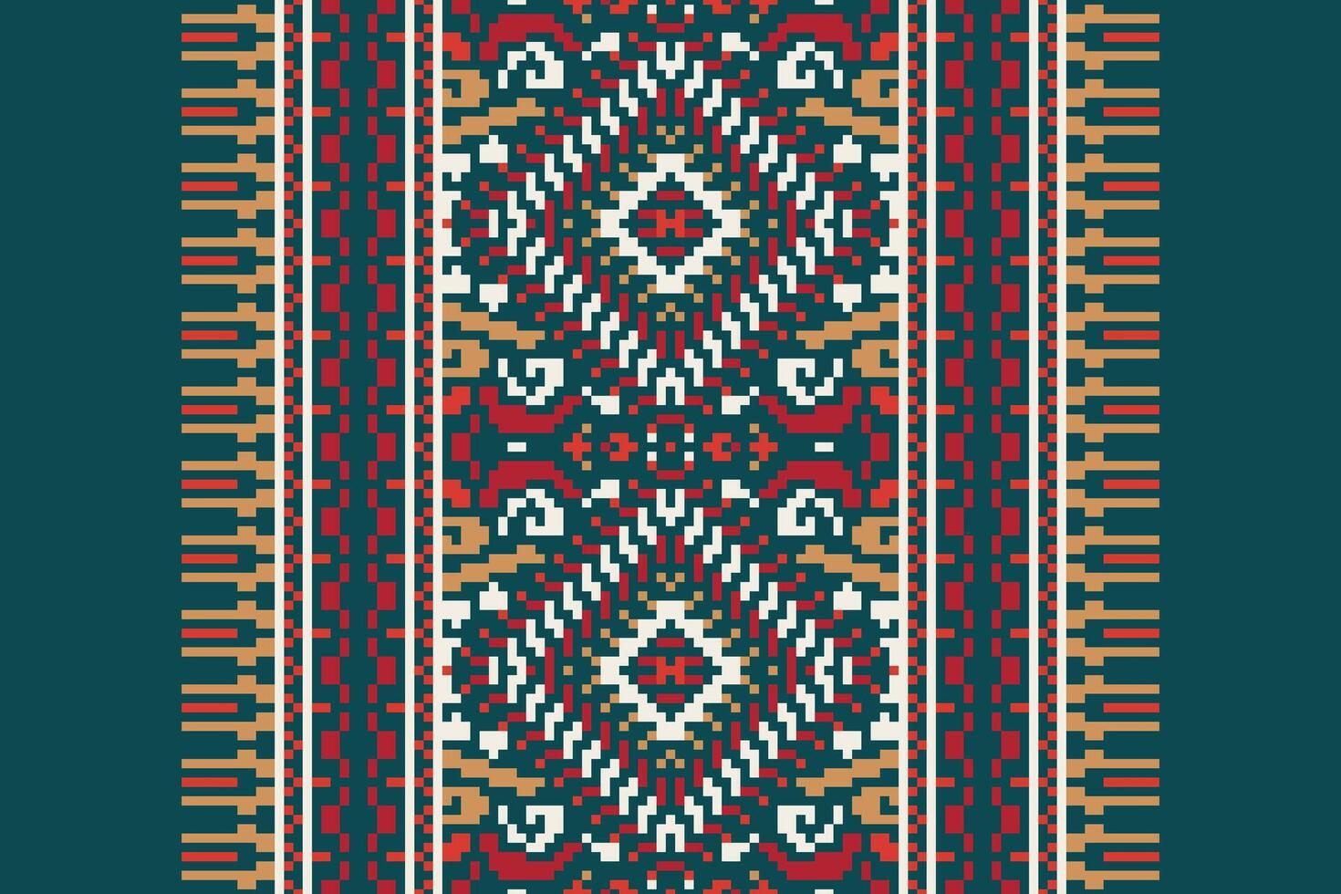 Patchwork pattern Seamless Mughal architecture Motif embroidery, Pixel Ikat embroidery Design for Print indigenous art aboriginal art pattern floral kurti mughal border vector