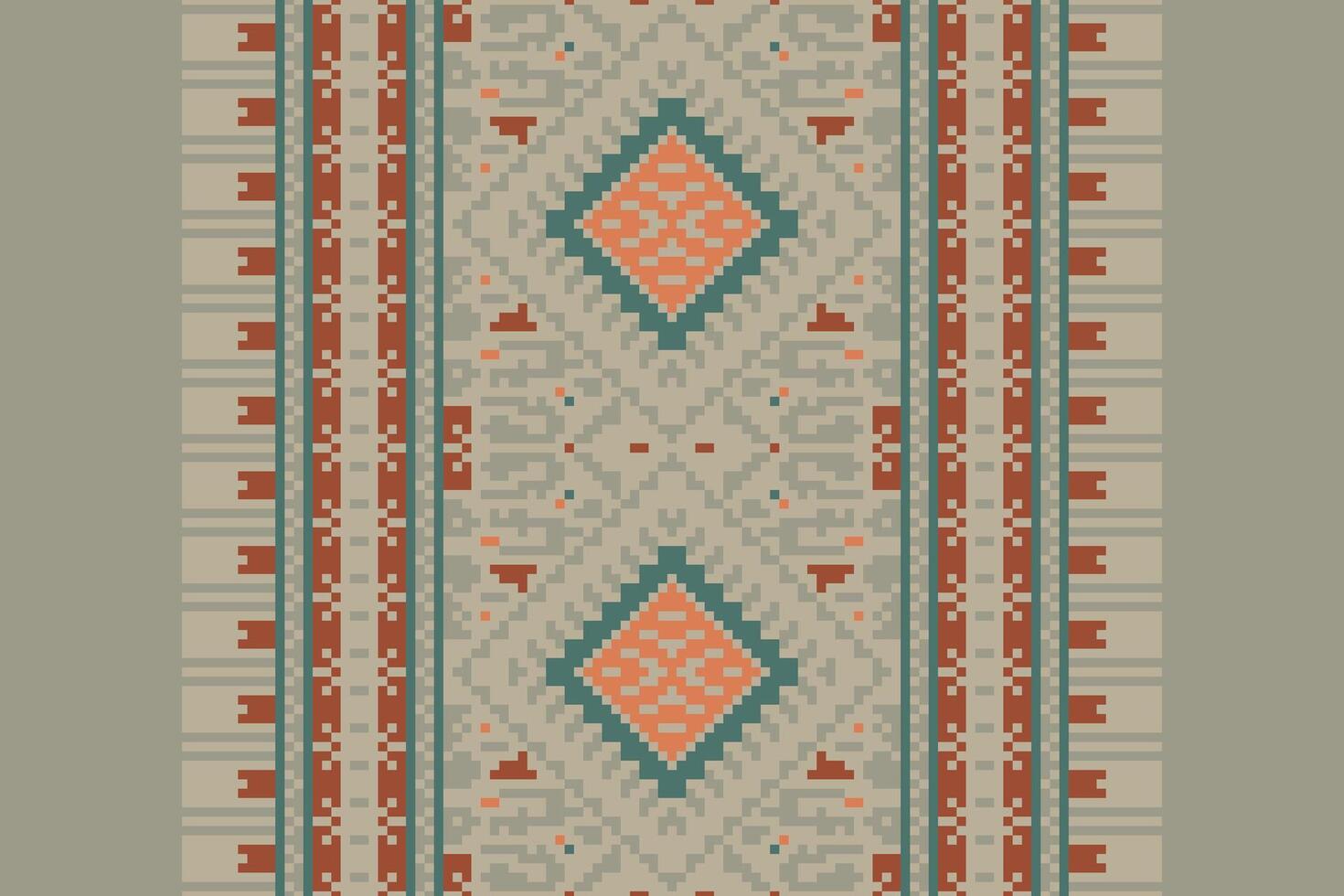 Patchwork pattern Seamless Mughal architecture Motif embroidery, Pixel Ikat embroidery Design for Print scandinavian pattern saree ethnic nativity gypsy pattern vector