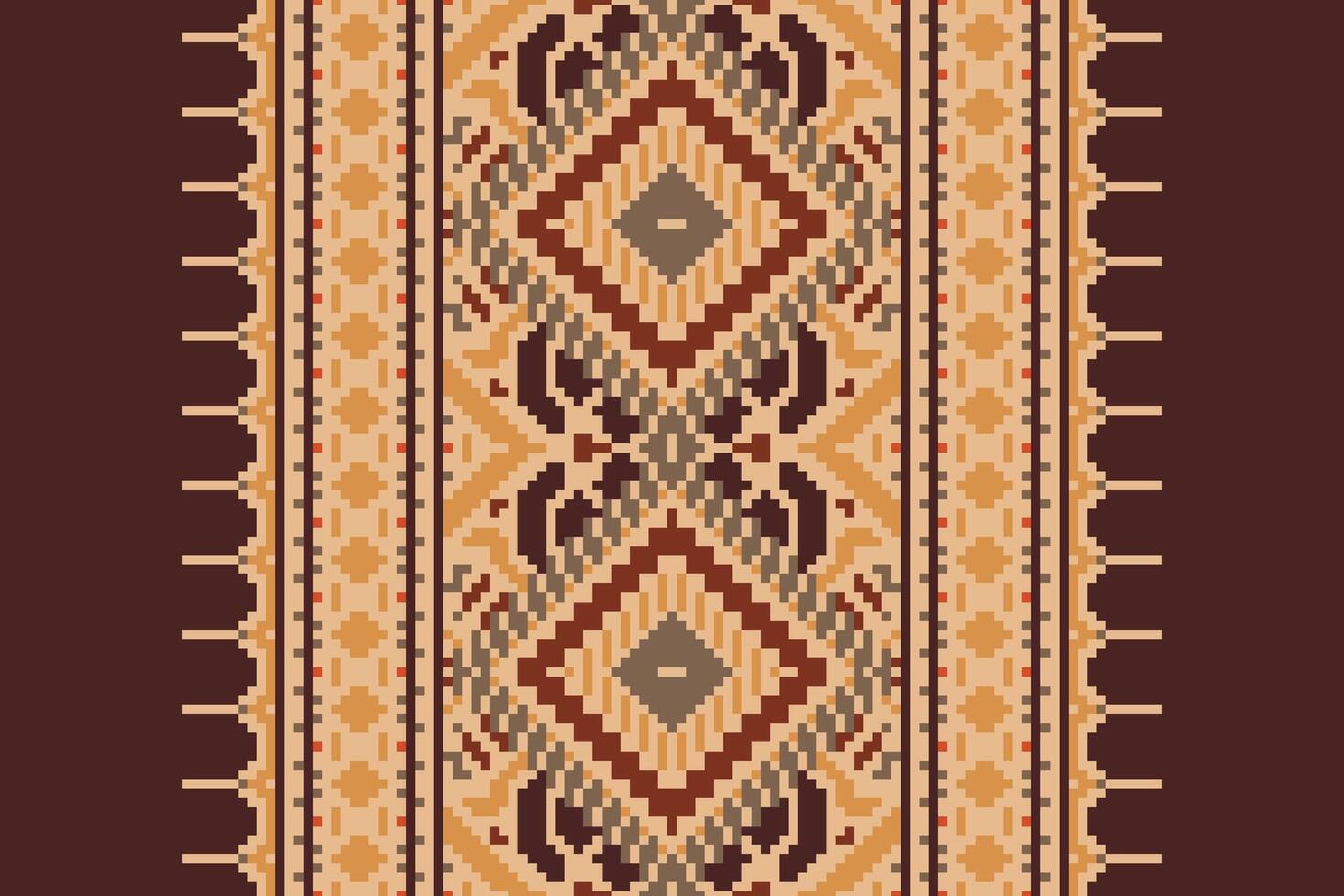Patchwork pattern Seamless Scandinavian pattern Motif embroidery, Pixel Ikat embroidery Design for Print indigenous art aboriginal art pattern floral kurti mughal border vector