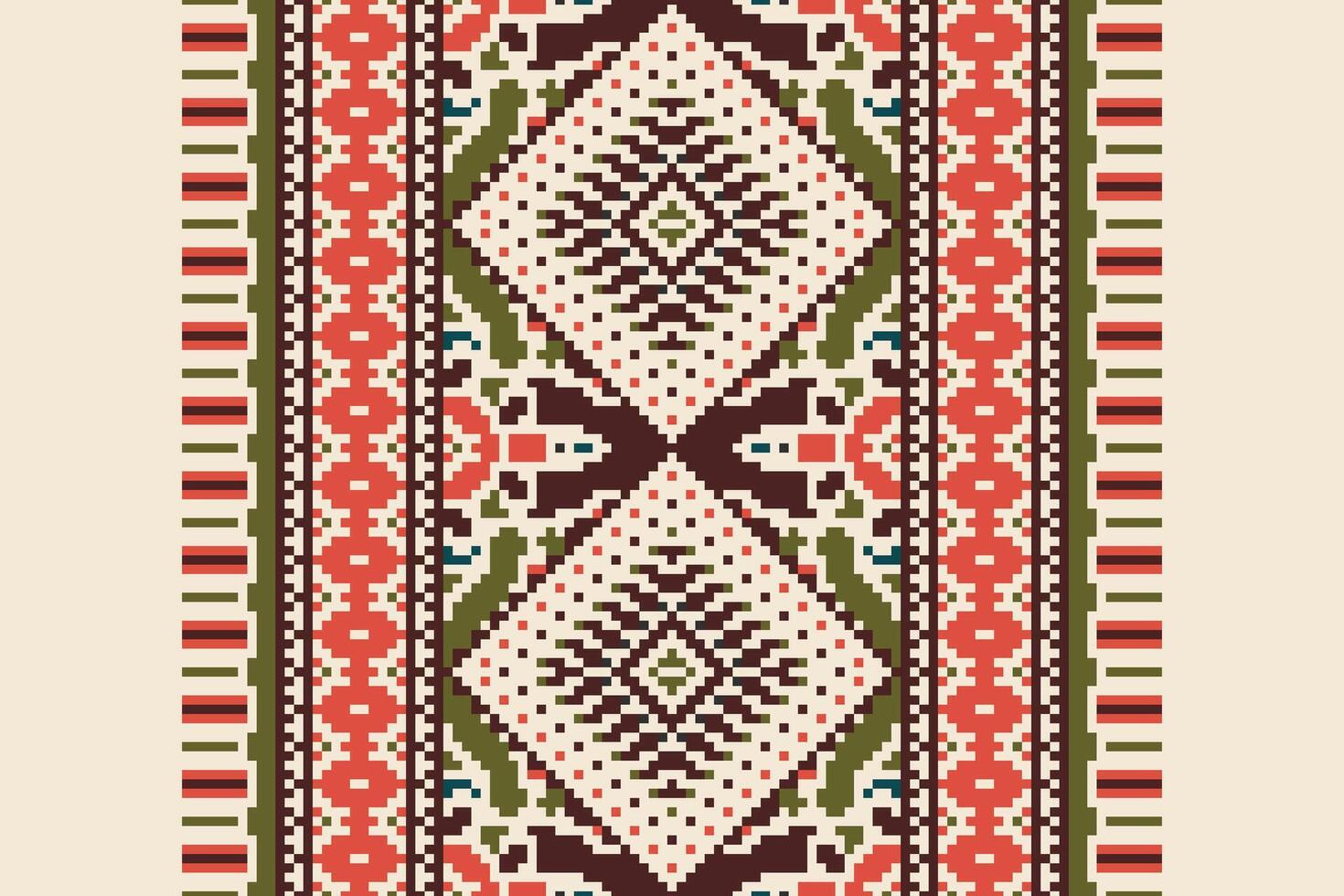 Patchwork pattern Seamless Scandinavian pattern Motif embroidery, Pixel Ikat embroidery Design for Print 60s paisley tie dye damascus ornament rugs hipster kurta pajama vector