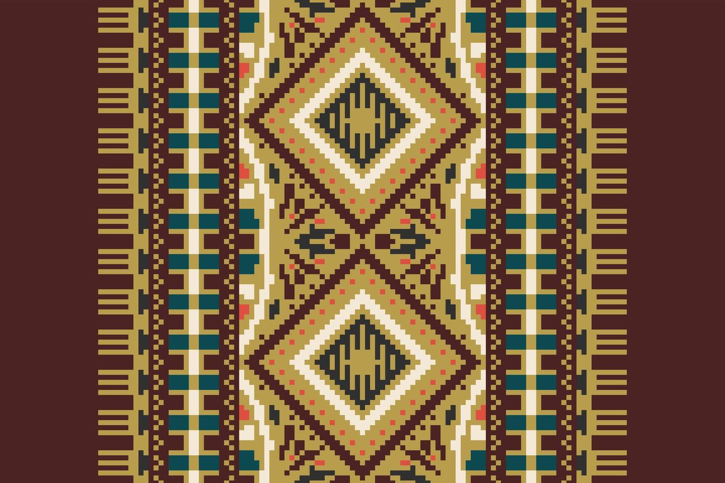 Patchwork pattern Seamless Scandinavian pattern Motif embroidery, Pixel Ikat embroidery Design for Print scarf hijab pattern kerchief Pixel Ikat Silk kurti model mughal patterns vector