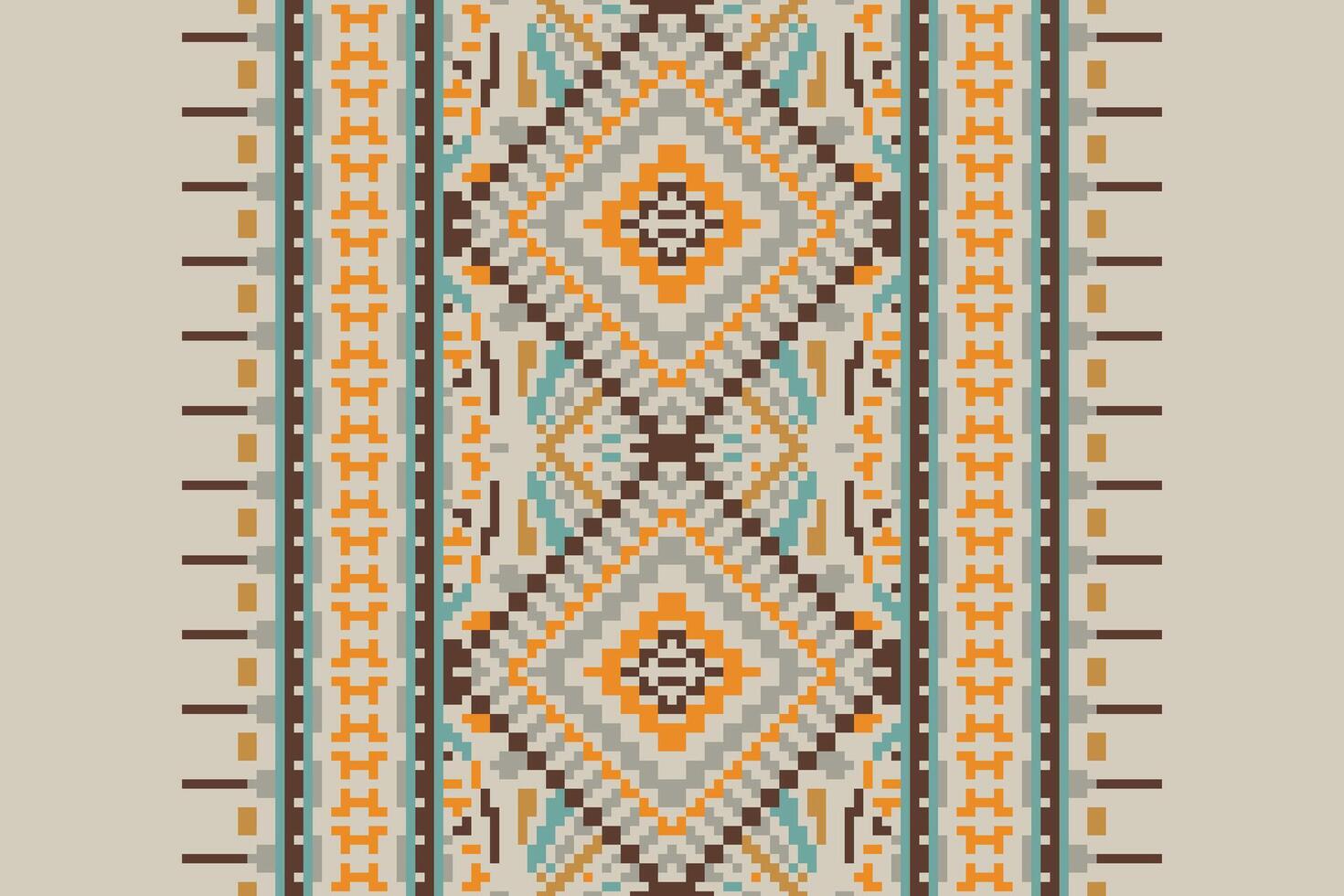 Tie dye Pattern Seamless Native American, Motif embroidery, Pixel Ikat embroidery Design for Print indonesian batik motif embroidery native american kurta mughal design vector