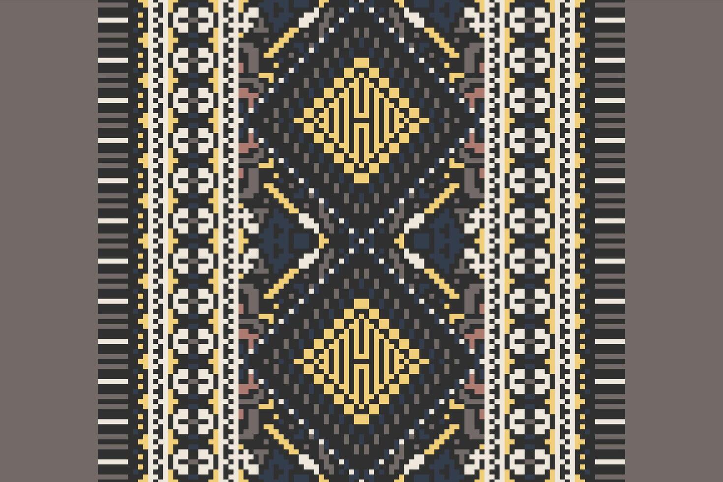Tie dye Pattern Seamless Native American, Motif embroidery, Pixel Ikat embroidery Design for Print figure tribal ink on cloth patola sari vector