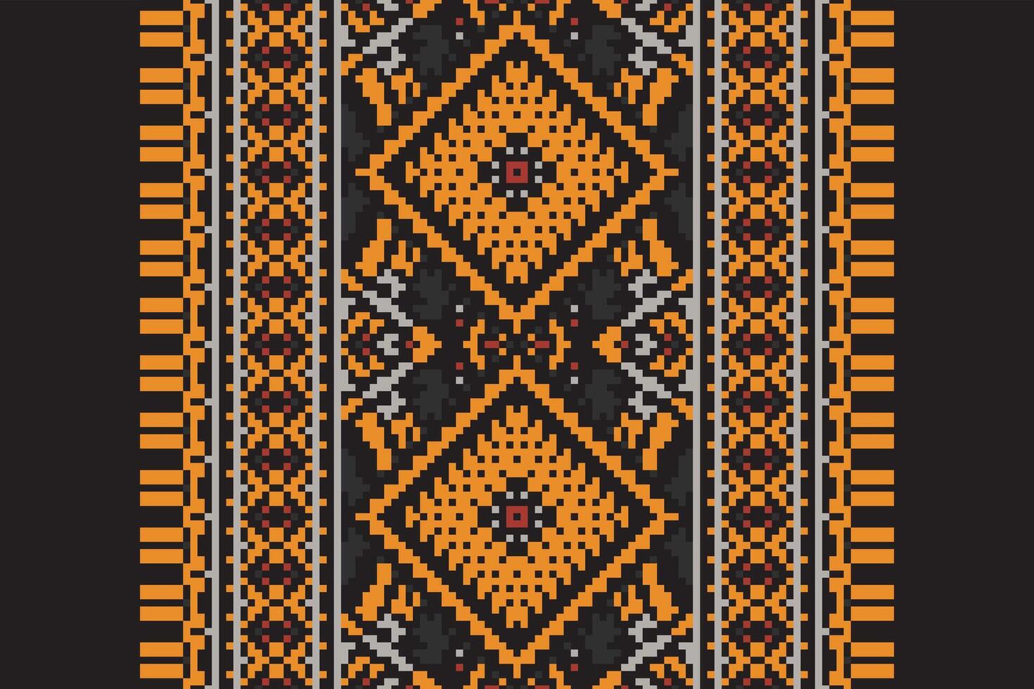 Tie dye Pattern Seamless Bandana print silk Motif embroidery, Pixel Ikat embroidery Design for Print indonesian batik motif embroidery native american kurta mughal design vector