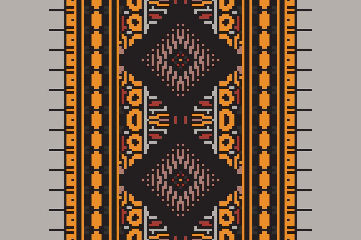 Tie dye Pattern Seamless Bandana print silk Motif embroidery, Pixel Ikat embroidery Design for Print endless arabesque cloth dupatta shawl bandana print silk kurta men vector