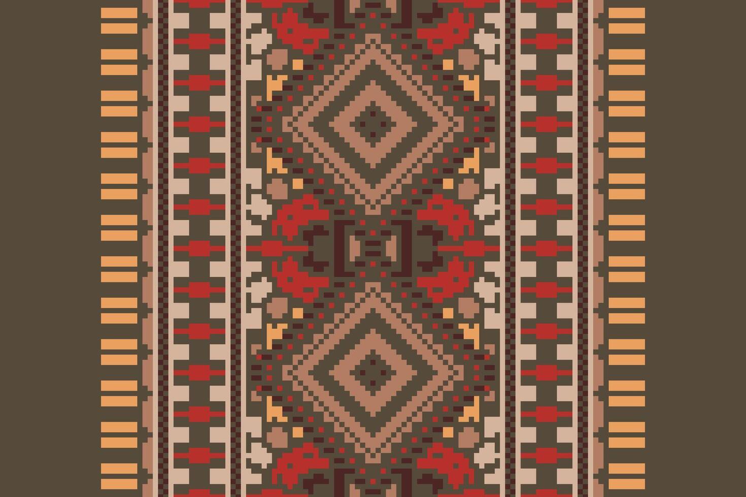 Tie dye Pattern Seamless Bandana print silk Motif embroidery, Pixel Ikat embroidery Design for Print pattern vintage flower folk navajo patchwork pattern vector