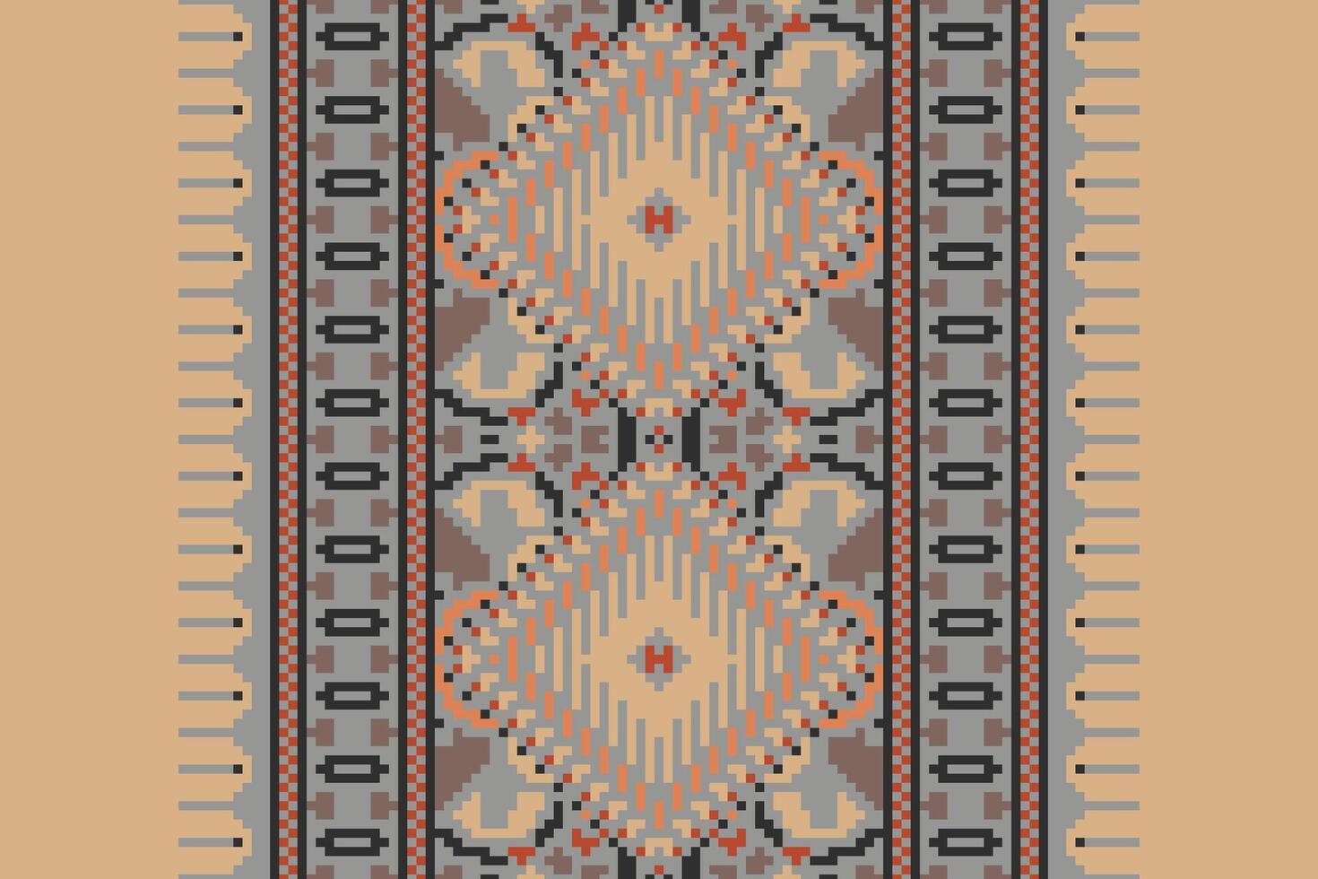 Tie dye Pattern Seamless Bandana print silk Motif embroidery, Pixel Ikat embroidery Design for Print figure tribal ink on cloth patola sari vector