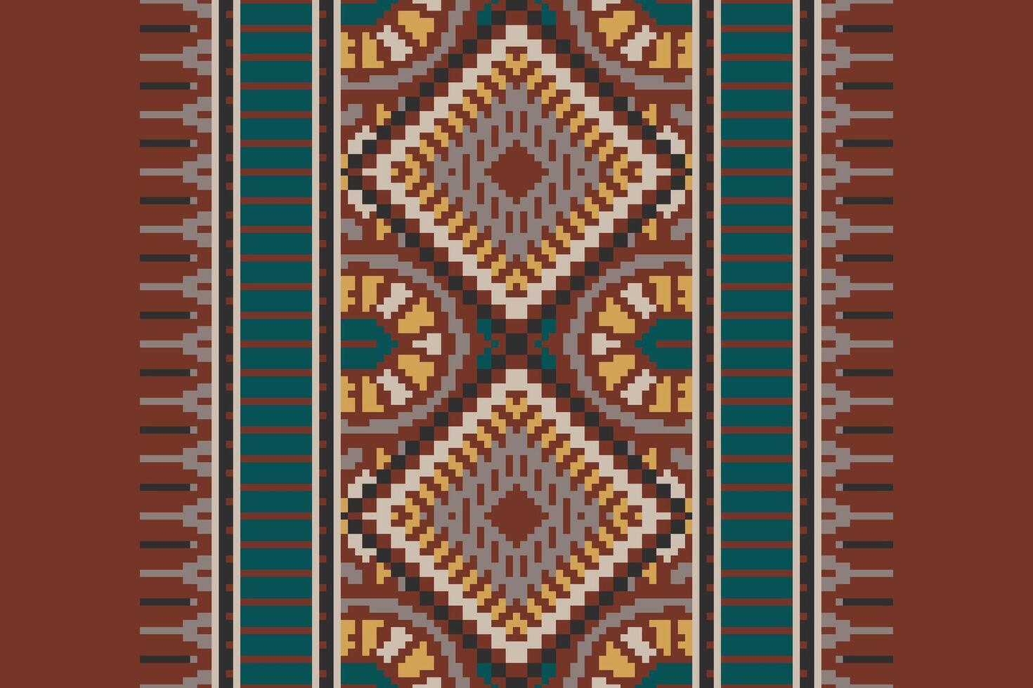 Tie dye Pattern Seamless Australian aboriginal pattern Motif embroidery, Pixel Ikat embroidery Design for Print border embroidery ancient egypt vector
