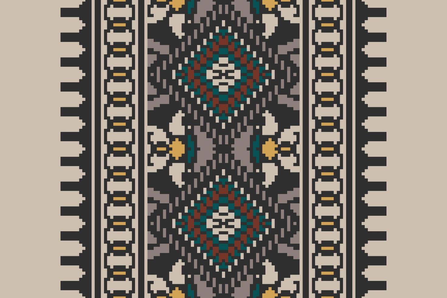 Tie dye Pattern Seamless Australian aboriginal pattern Motif embroidery, Pixel Ikat embroidery Design for Print pattern vintage flower folk navajo patchwork pattern vector
