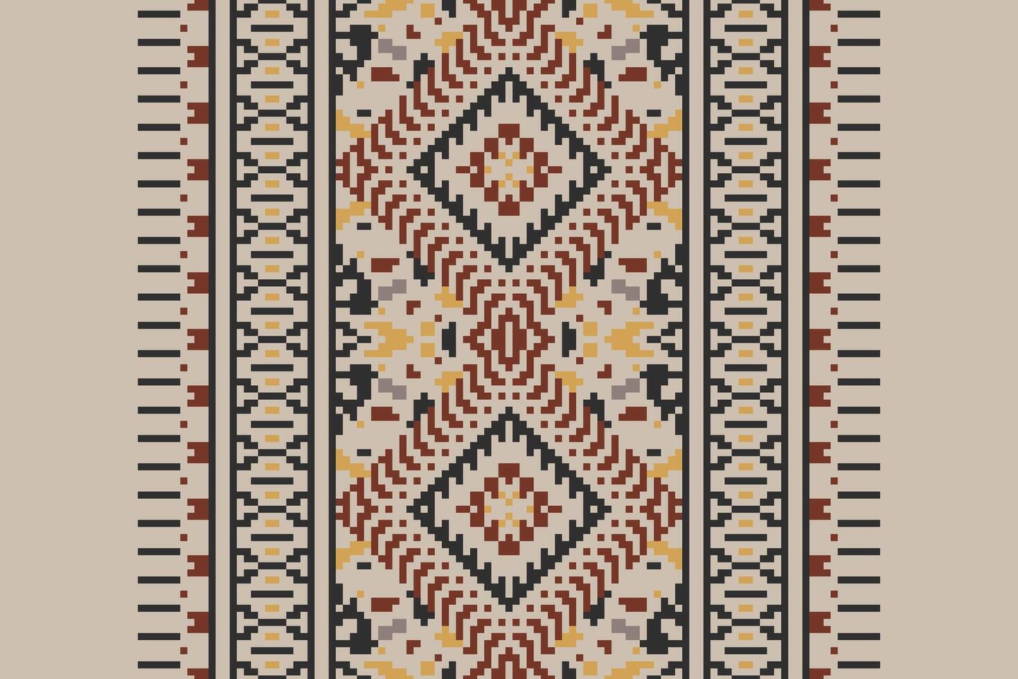 Tie dye Pattern Seamless Australian aboriginal pattern Motif embroidery, Pixel Ikat embroidery Design for Print egyptian pattern tibetan mandala bandanna vector