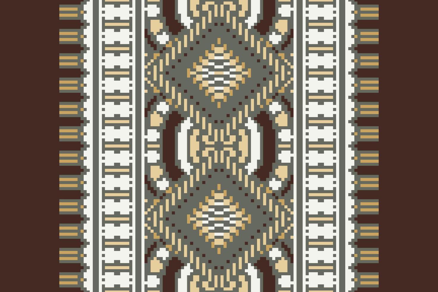 Baroque pattern Seamless Native American, Motif embroidery, Pixel Ikat embroidery Design for Print scarf hijab pattern kerchief Pixel Ikat Silk kurti model mughal patterns vector