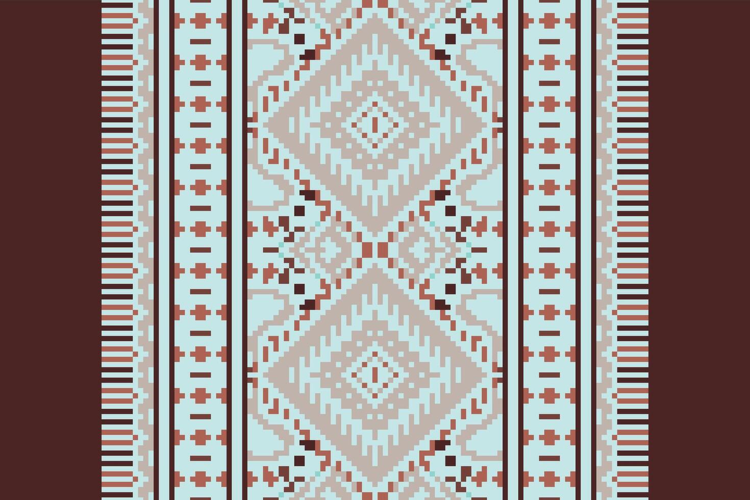 Tie dye Pattern Seamless Scandinavian pattern Motif embroidery, Pixel Ikat embroidery Design for Print egyptian pattern tibetan mandala bandanna vector