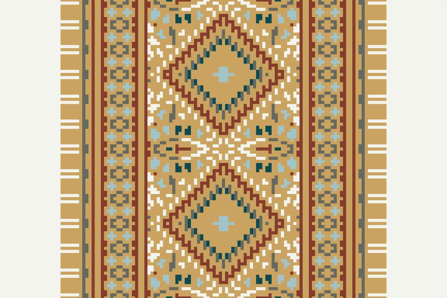 Baroque pattern Seamless Native American, Motif embroidery, Pixel Ikat embroidery Design for Print kurta pattern mughal motifs tapestry pattern floral repeat vector