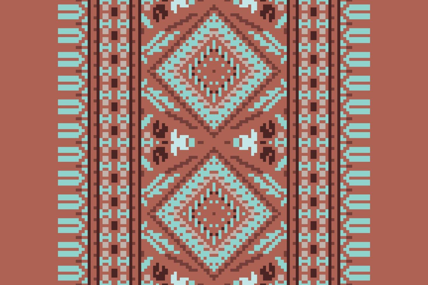 Tie dye Pattern Seamless Scandinavian pattern Motif embroidery, Pixel Ikat embroidery Design for Print figure tribal ink on cloth patola sari vector