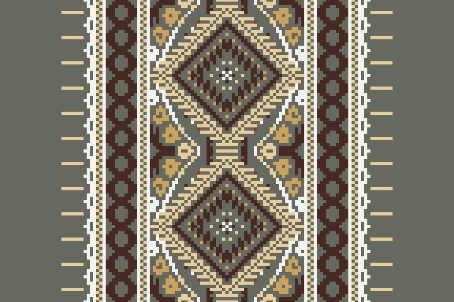 Baroque pattern Seamless Native American, Motif embroidery, Pixel Ikat embroidery Design for Print indigenous art aboriginal art pattern floral kurti mughal border vector