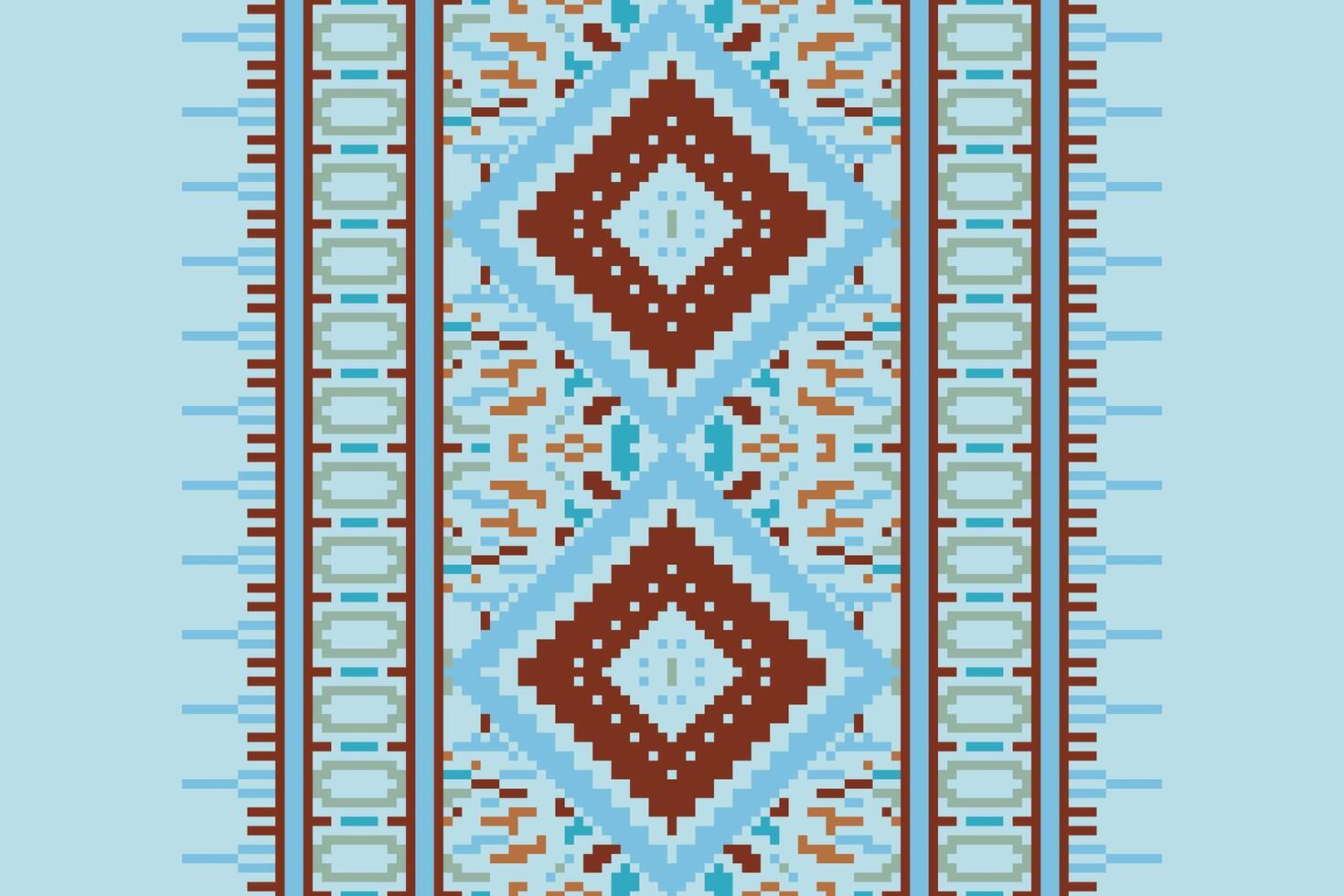 Baroque pattern Seamless Bandana print silk Motif embroidery, Pixel Ikat embroidery Design for Print vyshyvanka placemat quilt sarong sarong beach kurtis Indian motifs vector