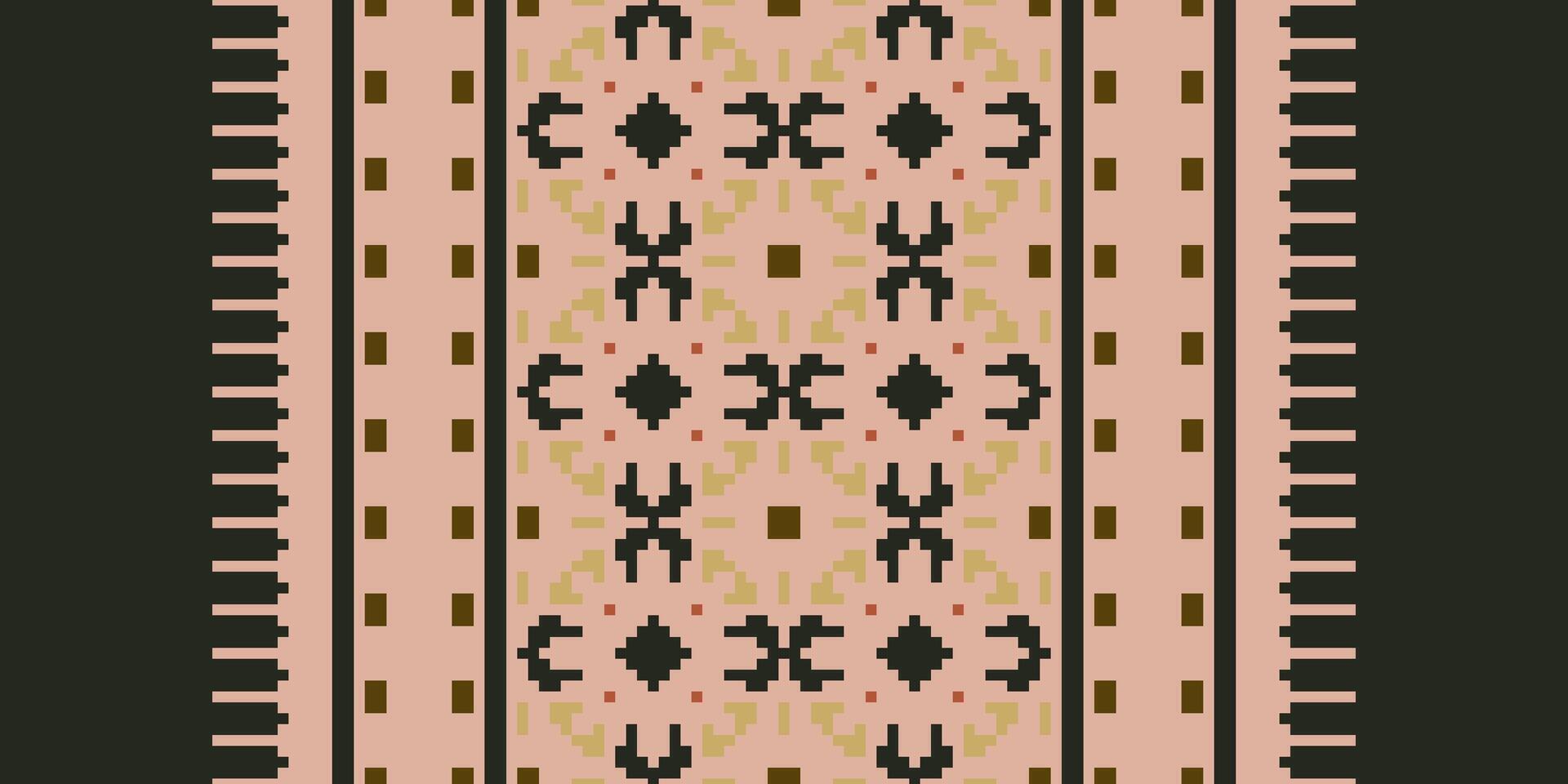 Baroque pattern Seamless Australian aboriginal pattern Motif embroidery, Pixel Ikat embroidery Design for Print endless arabesque cloth dupatta shawl bandana print silk kurta men vector