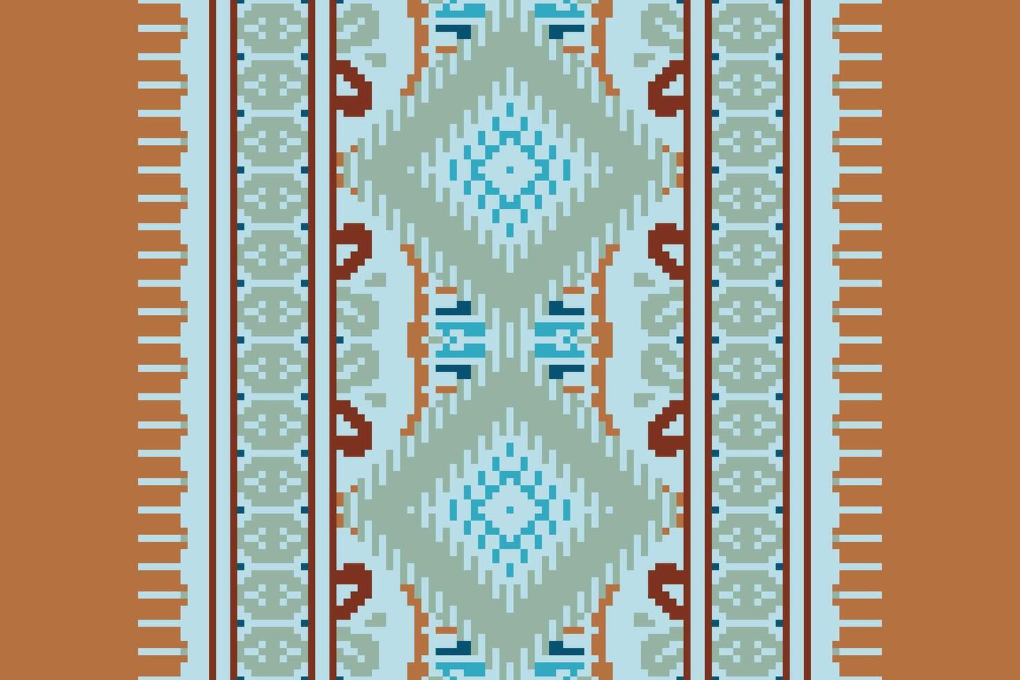 Baroque pattern Seamless Bandana print silk Motif embroidery, Pixel Ikat embroidery Design for Print endless arabesque cloth dupatta shawl bandana print silk kurta men vector