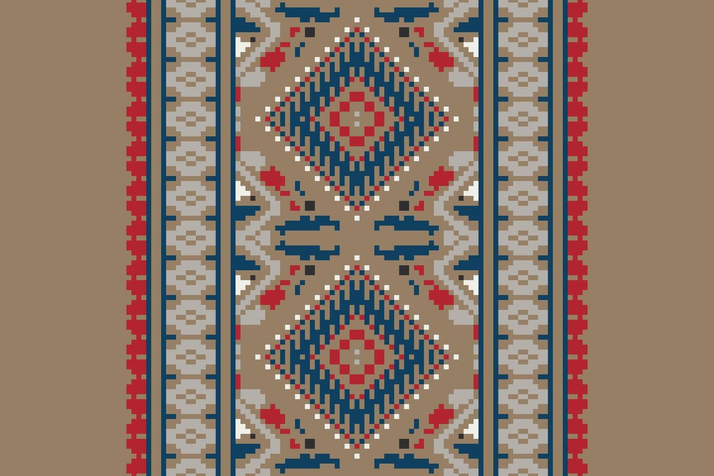 Baroque pattern Seamless Native American, Motif embroidery, Pixel Ikat embroidery Design for Print jacquard slavic pattern folklore pattern kente arabesque vector