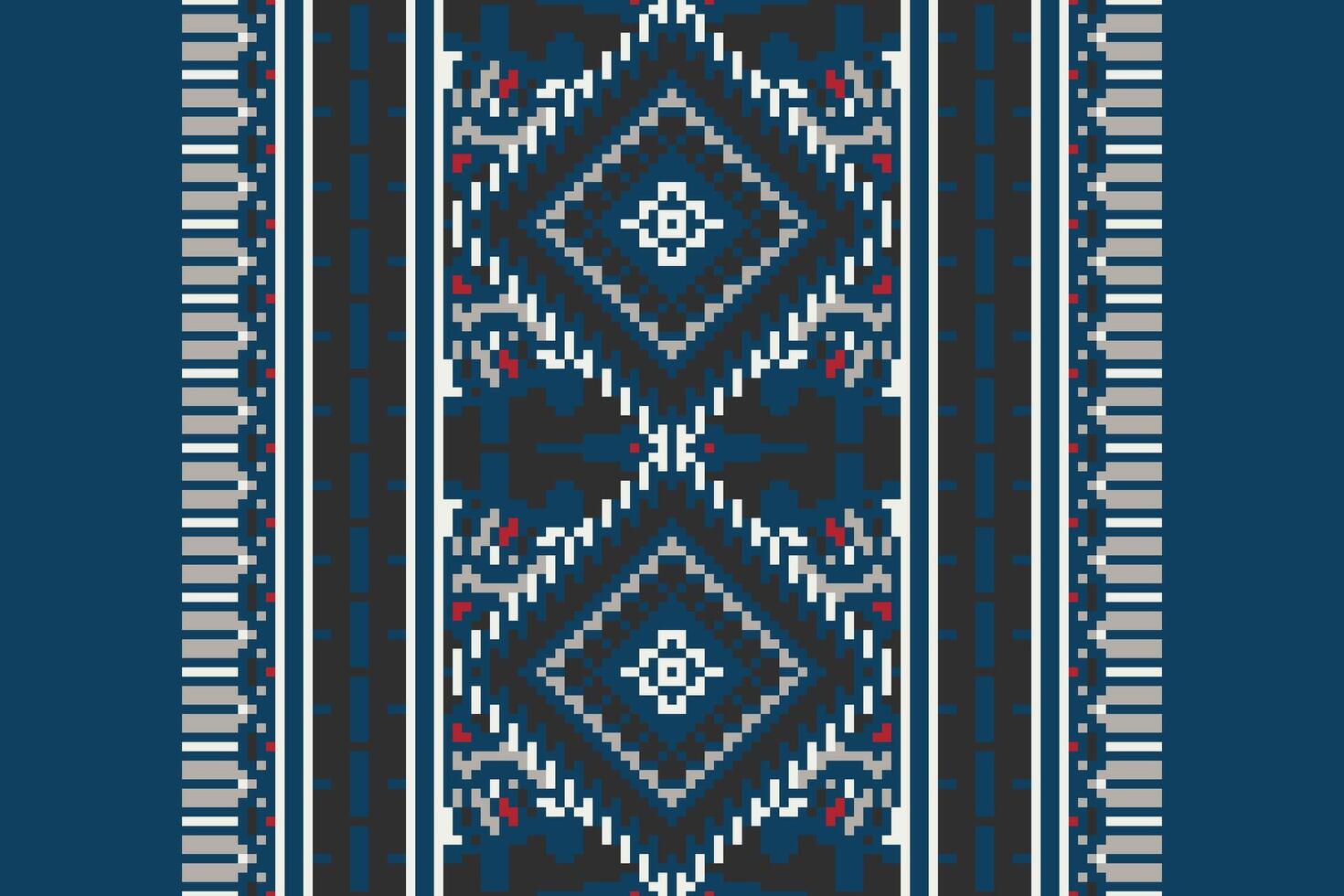 Baroque pattern Seamless Native American, Motif embroidery, Pixel Ikat embroidery Design for Print figure tribal ink on cloth patola sari vector