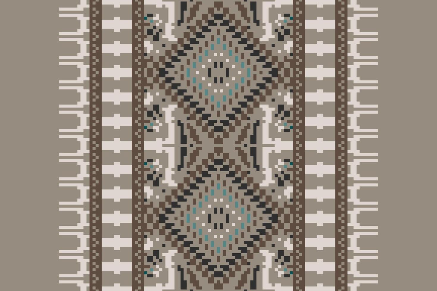 Baroque pattern Seamless Australian aboriginal pattern Motif embroidery, Pixel Ikat embroidery Design for Print endless arabesque cloth dupatta shawl bandana print silk kurta men vector