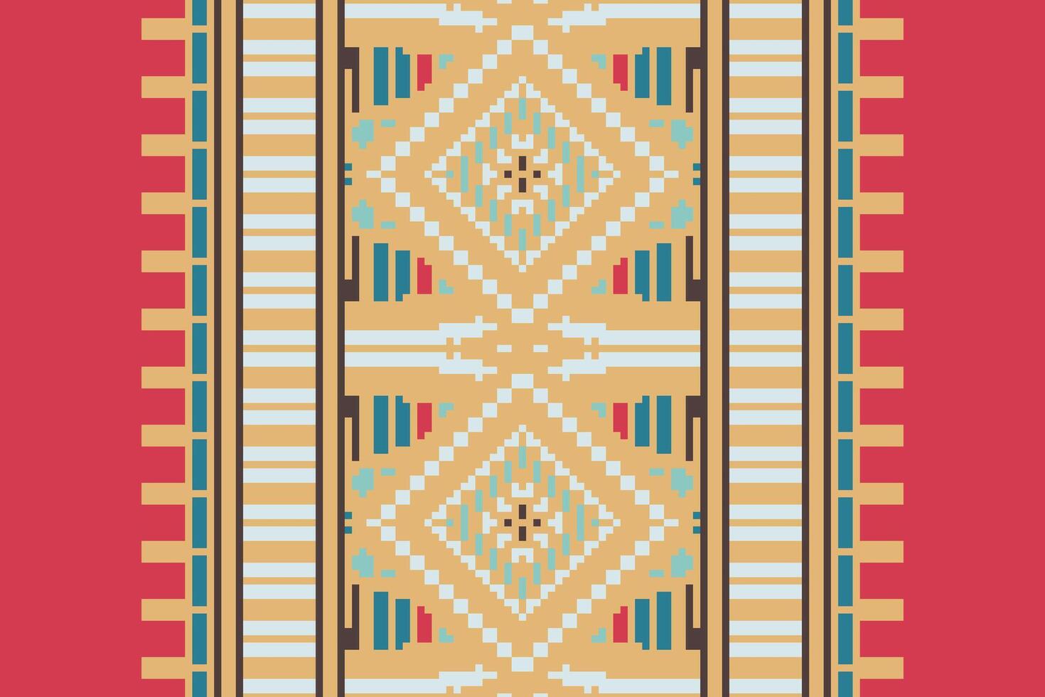 Baroque pattern Seamless Australian aboriginal pattern Motif embroidery, Pixel Ikat embroidery Design for Print pattern vintage flower folk navajo patchwork pattern vector