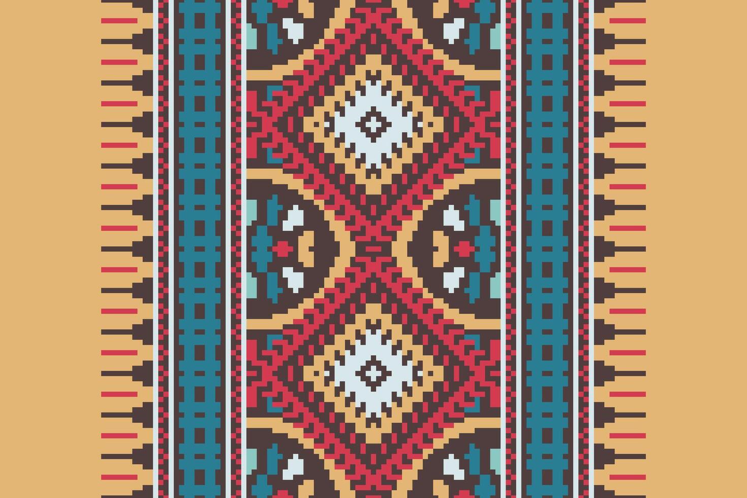 Baroque pattern Seamless Australian aboriginal pattern Motif embroidery, Pixel Ikat embroidery Design for Print figure tribal ink on cloth patola sari vector