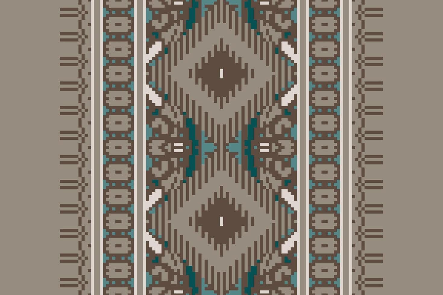 Baroque pattern Seamless Bandana print silk Motif embroidery, Pixel Ikat embroidery Design for Print scandinavian pattern saree ethnic nativity gypsy pattern vector