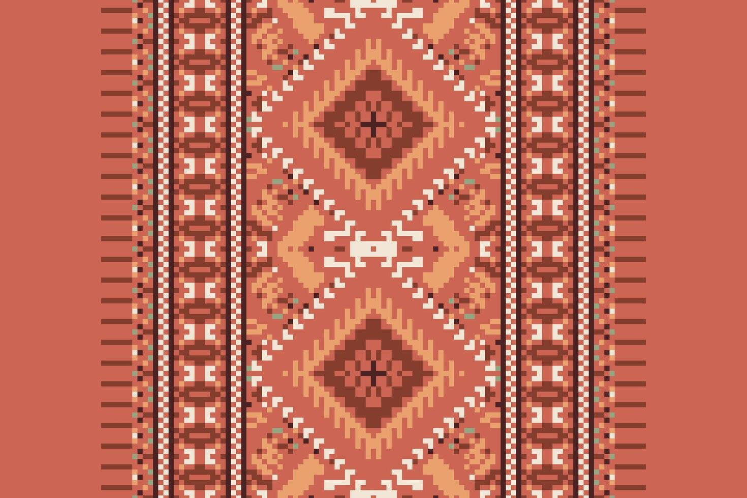 Baroque pattern Seamless Scandinavian pattern Motif embroidery, Pixel Ikat embroidery Design for Print endless arabesque cloth dupatta shawl bandana print silk kurta men vector