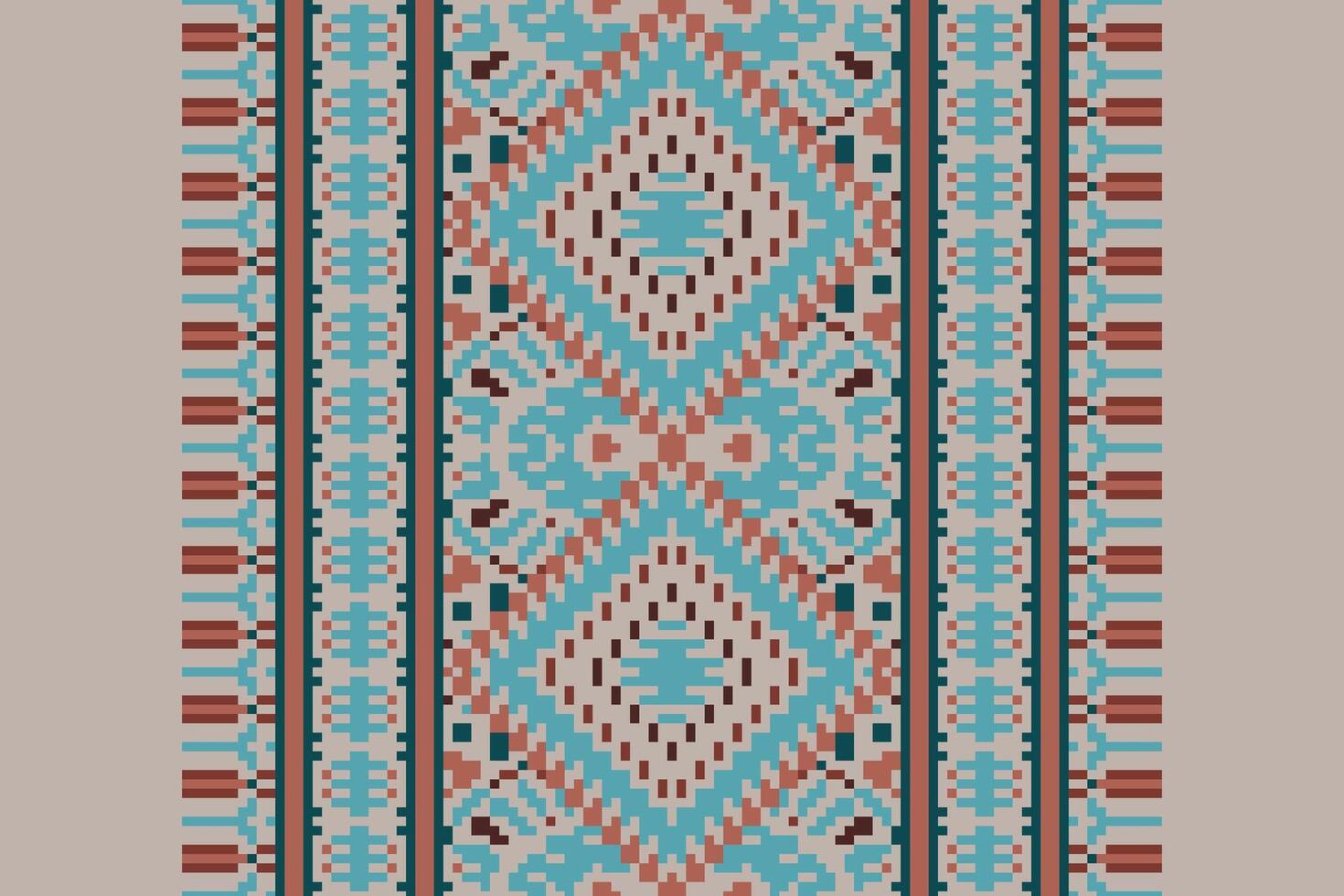 Baroque pattern Seamless Scandinavian pattern Motif embroidery, Pixel Ikat embroidery Design for Print pattern vintage flower folk navajo patchwork pattern vector