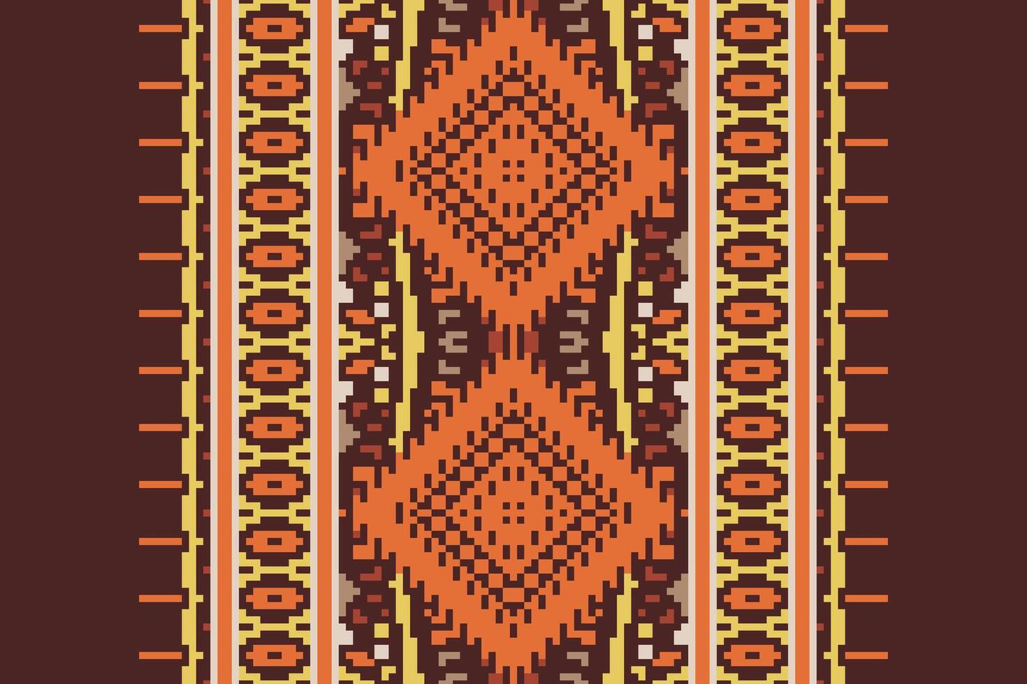 Baroque pattern Seamless Scandinavian pattern Motif embroidery, Pixel Ikat embroidery Design for Print border embroidery ancient egypt vector