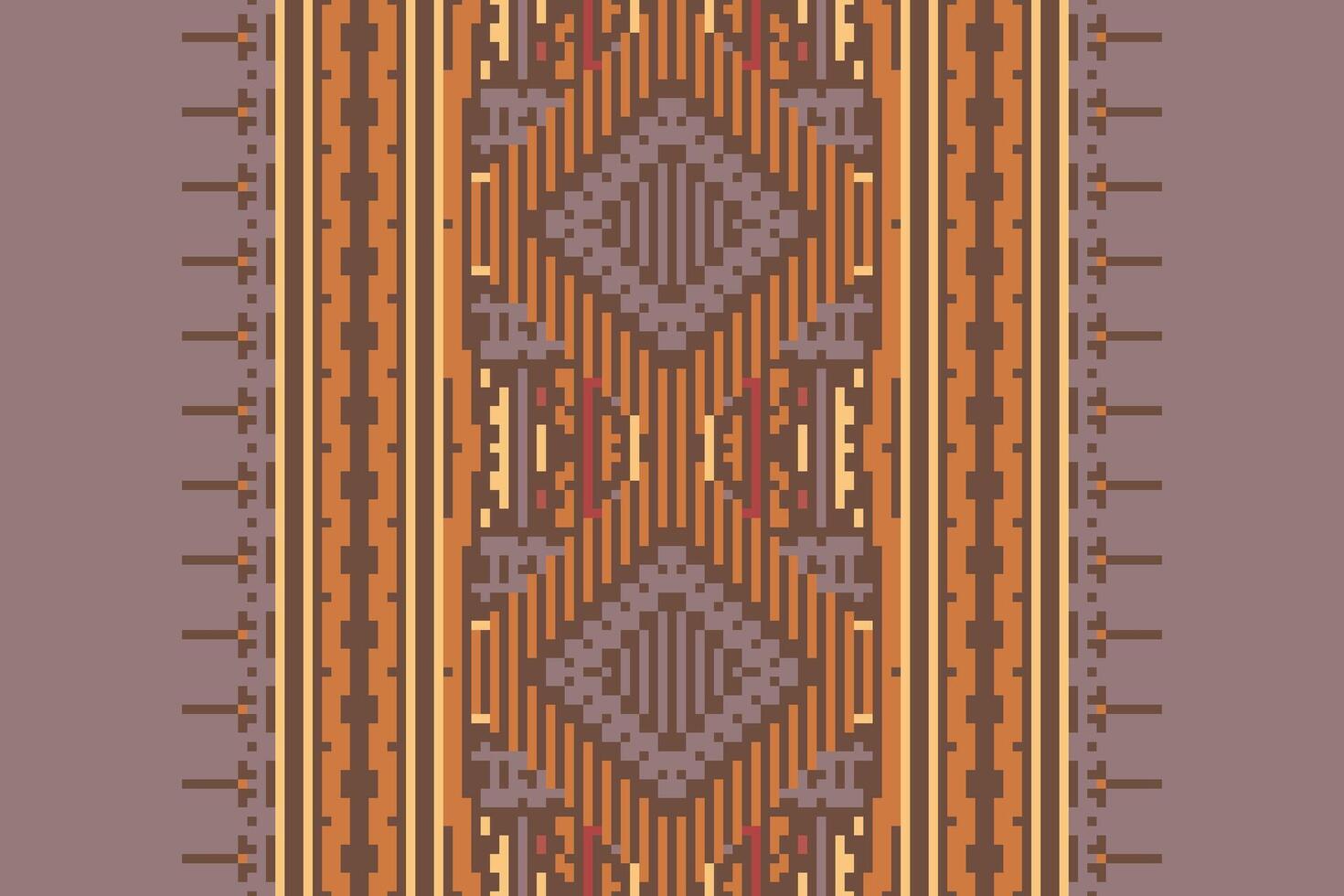 Dupatta pattern Seamless Native American, Motif embroidery, Pixel Ikat embroidery Design for Print pattern vintage flower folk navajo patchwork pattern vector