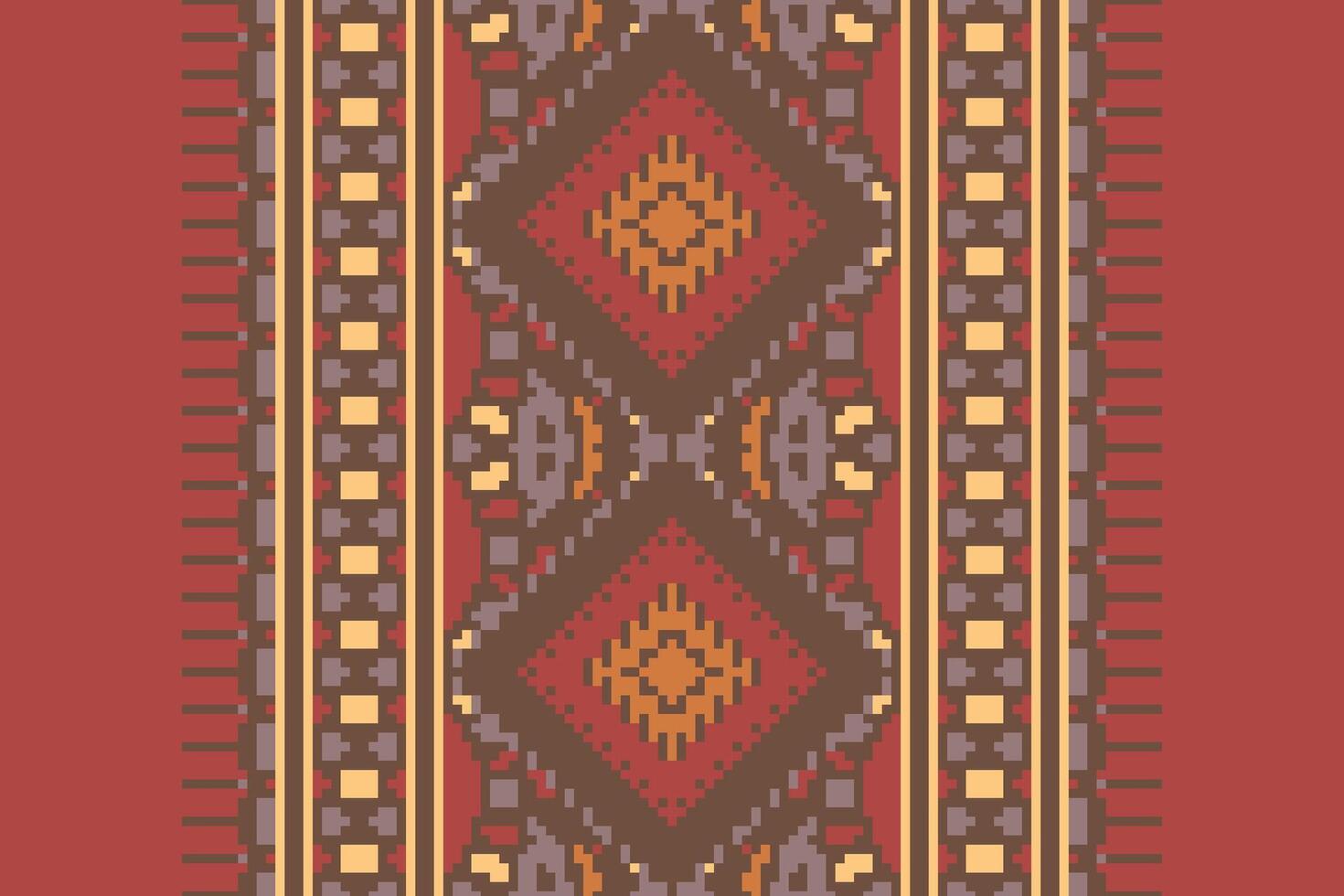 Dupatta pattern Seamless Native American, Motif embroidery, Pixel Ikat embroidery Design for Print scandinavian pattern saree ethnic nativity gypsy pattern vector
