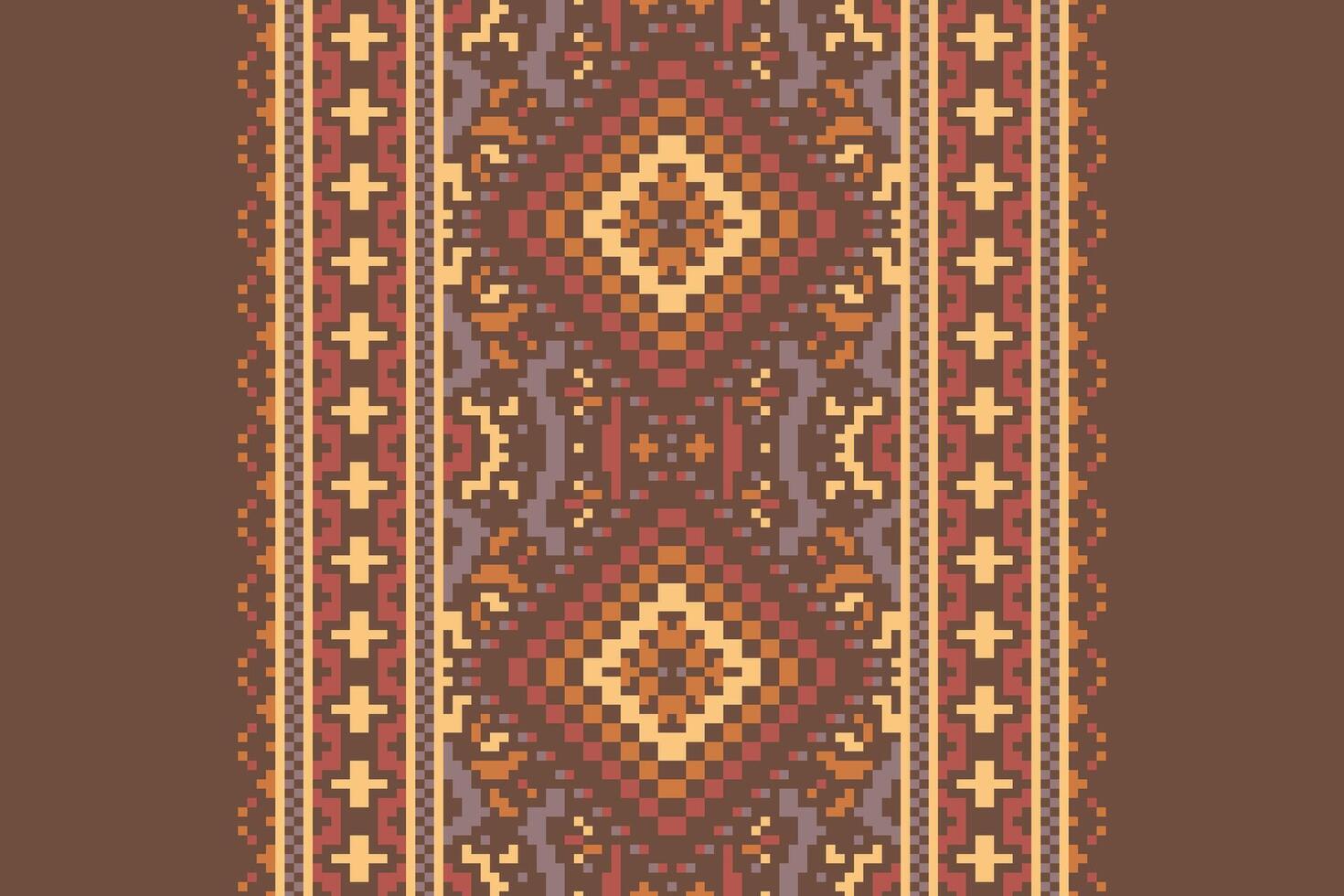 Dupatta pattern Seamless Native American, Motif embroidery, Pixel Ikat embroidery Design for Print kurta pattern mughal motifs tapestry pattern floral repeat vector