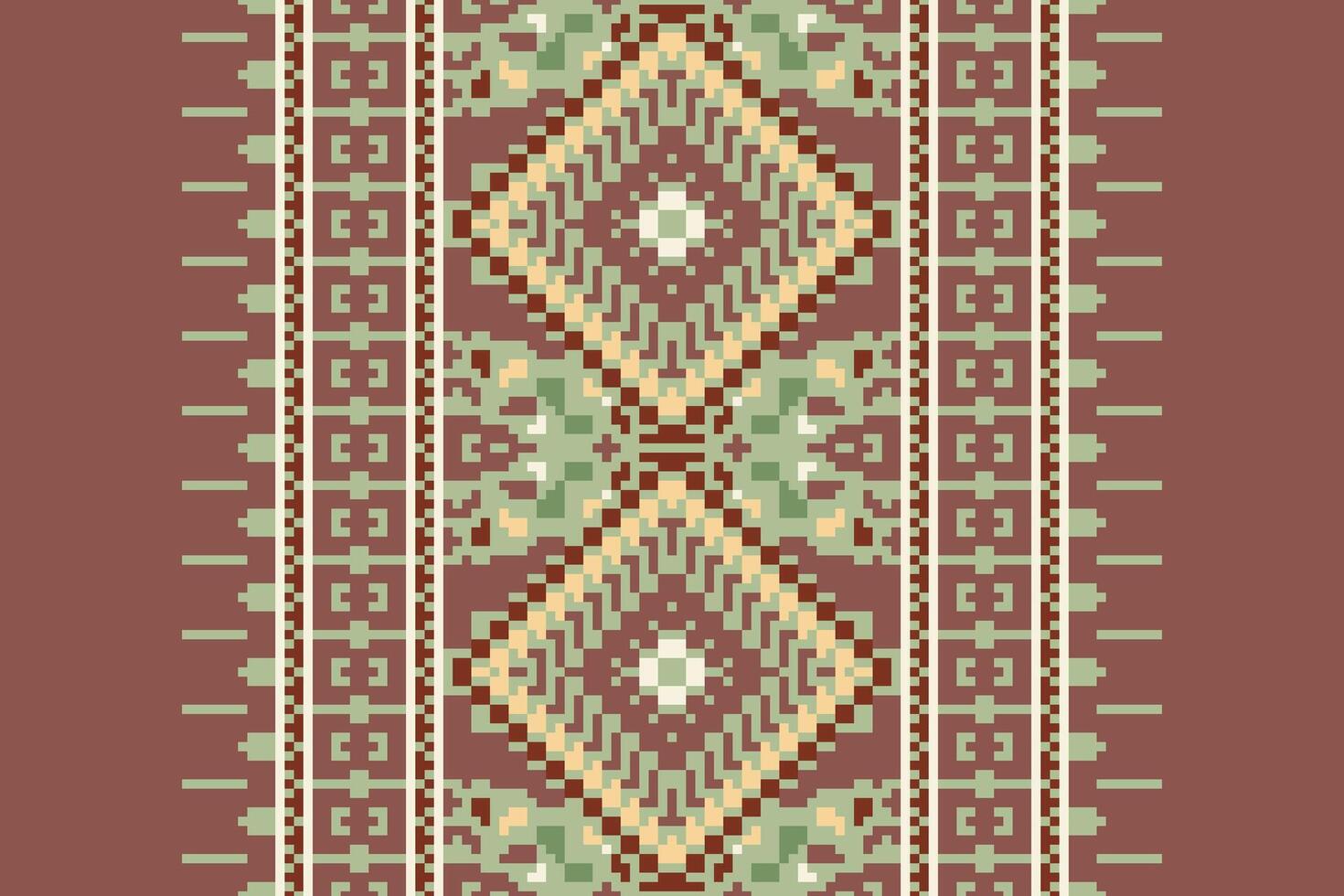 Dupatta pattern Seamless Australian aboriginal pattern Motif embroidery, Pixel Ikat embroidery Design for Print Texture fabric saree sari carpet. kurta patola saree vector